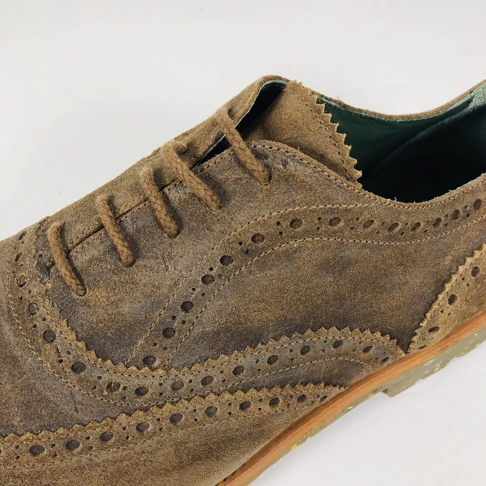 Andrea Ventura Firenze Oxford‎ Wingtip Brogue Mens Brown Leather Shoes EU44 US11